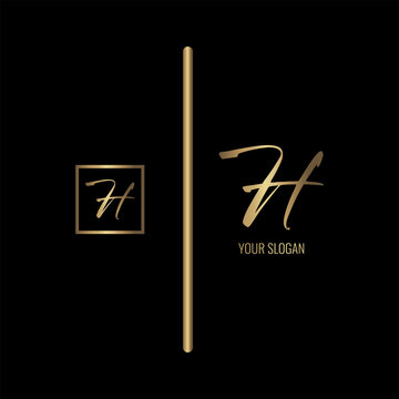 Luxury stylish H letter vector logo design
