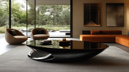 Sticker - Modern Living Room with Sleek Design