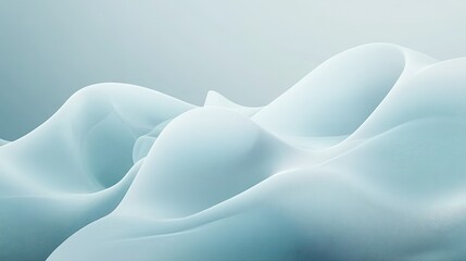 Poster - Minimalist abstract design with faint white shapes emerging from the background.