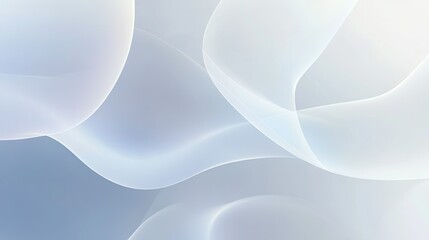 Poster - Minimalist abstract design with faint white shapes emerging from the background.