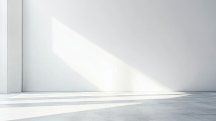 Poster - Minimalist white surface with faint geometric patterns softly fading into the background.