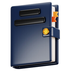 Fototapete - 3d rendering office icon concept. 3d render book