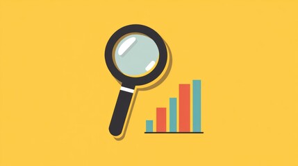 Poster - Magnifying Glass and a Bar Chart