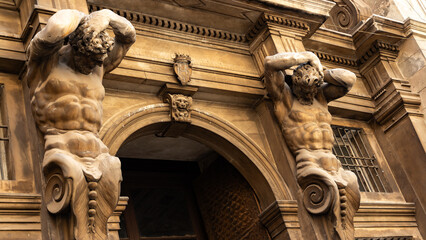 detail of the facade of the cathedral