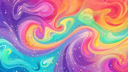 Aufkleber - gradient color fluids pattern background image. psychedelic ornament 2d illustration wallpaper pictu