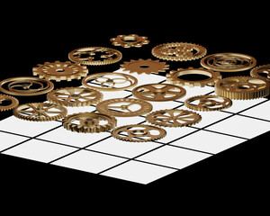 Wall Mural - group of a cog wheels