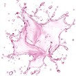 © Popimagi - Pink water splash elements in a soft fluid design. Isolated of white background in center