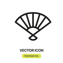 Poster - Fan icon vector. Linear-style sign for mobile concept and web design. Fan symbol illustration. Pixel vector graphics - Vector.	
