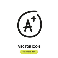 Leinwandbilder -  Grade icon vector. Linear-style sign for mobile concept and web design. Grade symbol illustration. Pixel vector graphics - Vector.	
