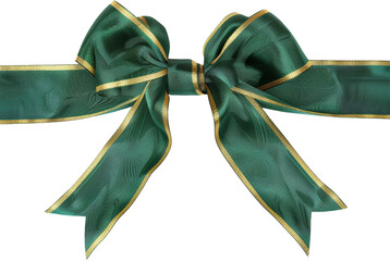Wall Mural - green bow with gold trim
