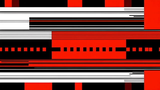 2d graphic design abstract, black white red, generative AI