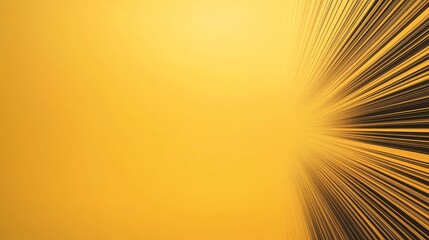 Poster - A striking black speed line pattern emanates from the center, set against a vibrant yellow backdrop, capturing motion and energy. Ample copy space allows for creative customization