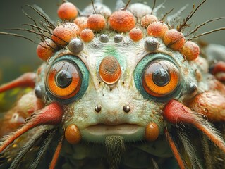 Poster - Surreal Creature with Large Eyes: Digital Art