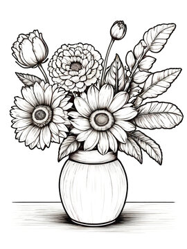 Flower coloring page