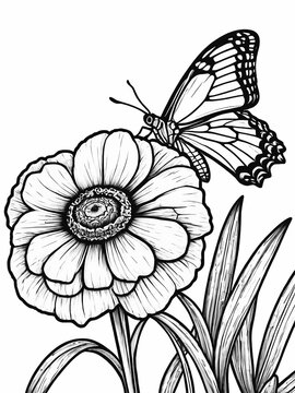 Flower coloring page