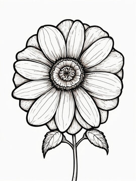 Flower coloring page