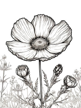 Flower coloring page
