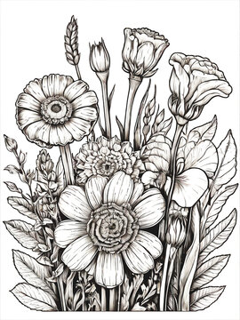 Flower coloring page