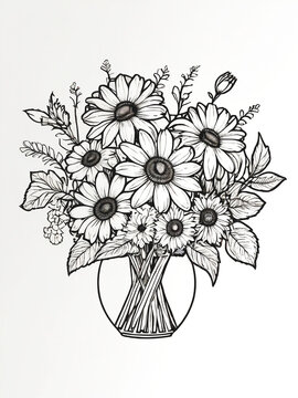 Flower coloring page