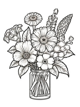 Flower coloring page