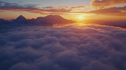 Poster - Sunrise Over Majestic Mountain Landscape