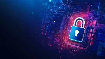 Cyber security data protection information privacy internet technology concept background or  banner