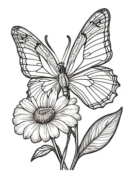Flower coloring page