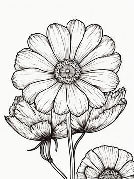 Flower coloring page