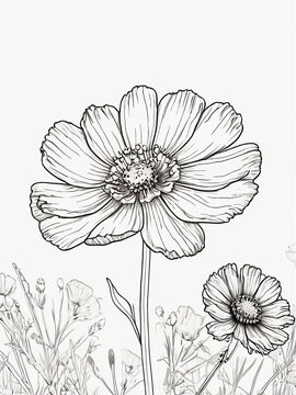 Flower coloring page