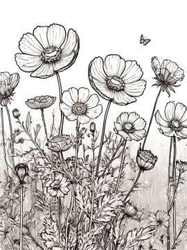 Flower coloring page