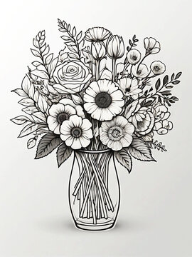 Flower coloring page