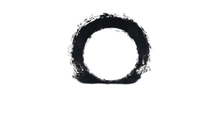 Wall Mural - Abstract Background - Liquid Black Water Splashes Forming O Shape