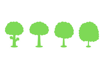 Tree icon set. Plant design
