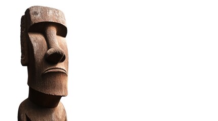 Canvas Print - moai isolated on white background  