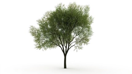 Canvas Print - green tree isolated on white background 