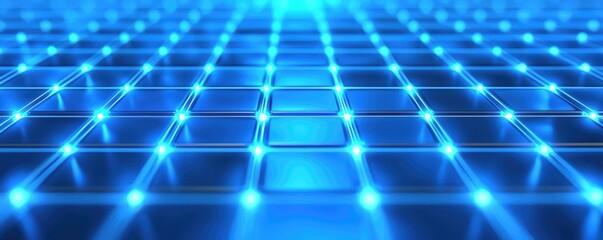 Poster - Seamless Blue Abstract Network Background Design