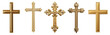 © PNG Land - gold cross pendants isolated on transparent background
