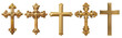 © PNG Land - gold cross pendants isolated on transparent background