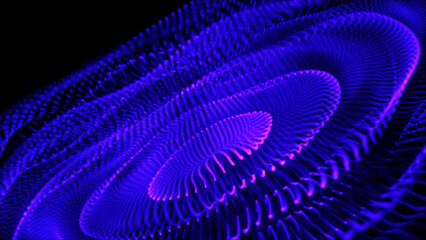Aufkleber - Digital data visualization. abstract background with connected line and dots. Scientific vector illustration.