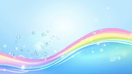 Sticker - Rainbow & bubbles