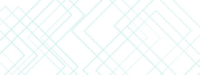 Wall Mural - abstract blueprint architecture concept with geometric concept of green line. bright space with line