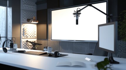 Wall Mural - Modern Recording Studio Setup