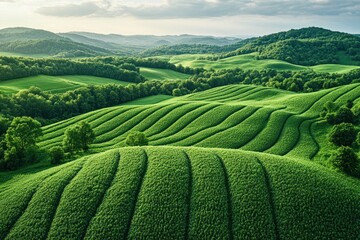 Wall Mural - Rolling Hills of Green