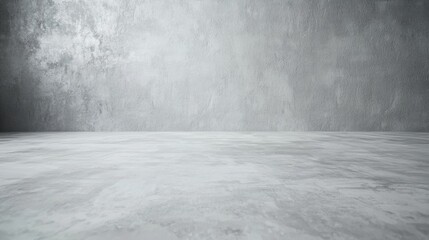 Poster - Concrete room with grunge wall is illuminated by soft light coming from the left side, good background for product placement