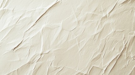 Poster - Close-up view of a crumpled paper surface, creating an intricate pattern of folds and creases. The texture of the paper adds a tactile and organic quality to the image