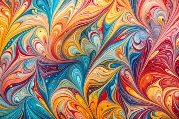 Poster - Abstract close-up of swirling colors and fluid textures