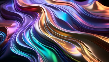 Wall Mural - abstract colorful background with waves