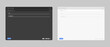 © Vik - email interface mock up. web browser mockup in light modern flat design. pc, laptop, mobile, night mode theme. isolated internet browser template. stock vector