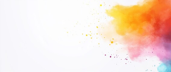 Poster - a lively and vibrant abstract illustration with splatters and blobs of color.