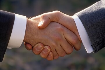 Business handshake symbolizing partnership and cooperation in professional settings